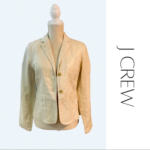 J. Crew Jackets & Blazers - J Crew fitted blazer. Cream with gold threading. Size S